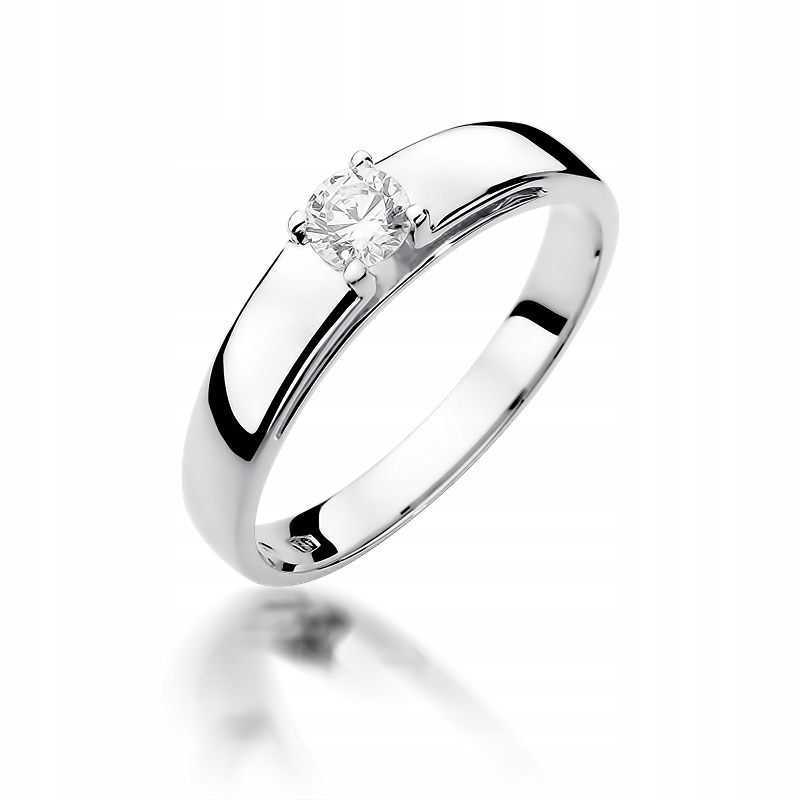 Zásnubný prsteň biele zlato diamant 0,23 ct