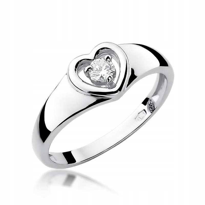 Empenipment Ring Diamond Heart 0,10ct White