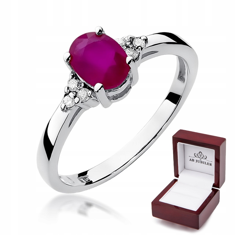 Zlatý prsteň W-308 Ruby Brilliants z bieleho zlata