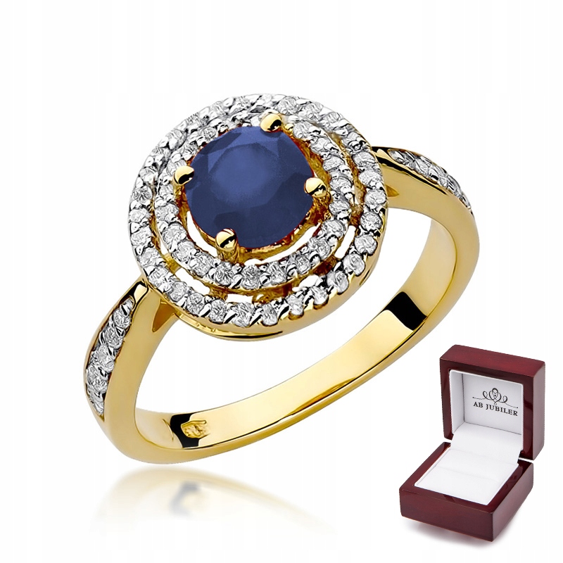 Zlatý prsteň a diamanty W-274 Sapphire