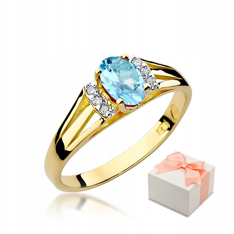 Prsteň zo žltého zlata W-5 Topaz Diamonds