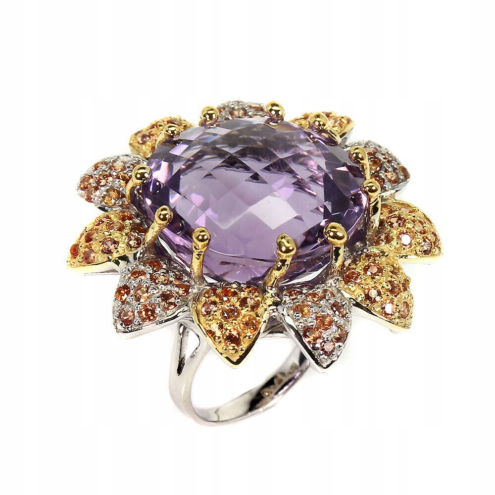 Ametystový prsteň 25,15 ct striebro 925 12