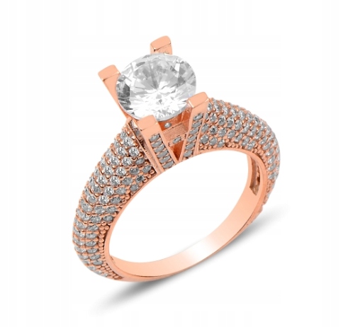 Prsteň so Swarovski kubickými zirkónmi striebra 925 zlata