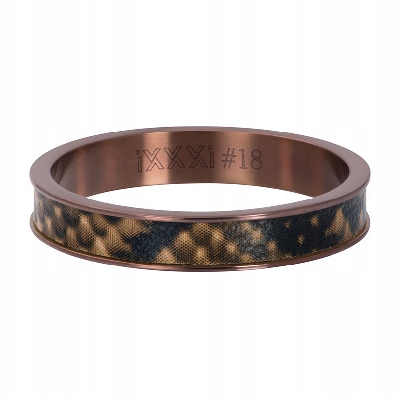 Prsteň IXXXi leopard hnedý 4 mm, veľkosť 19