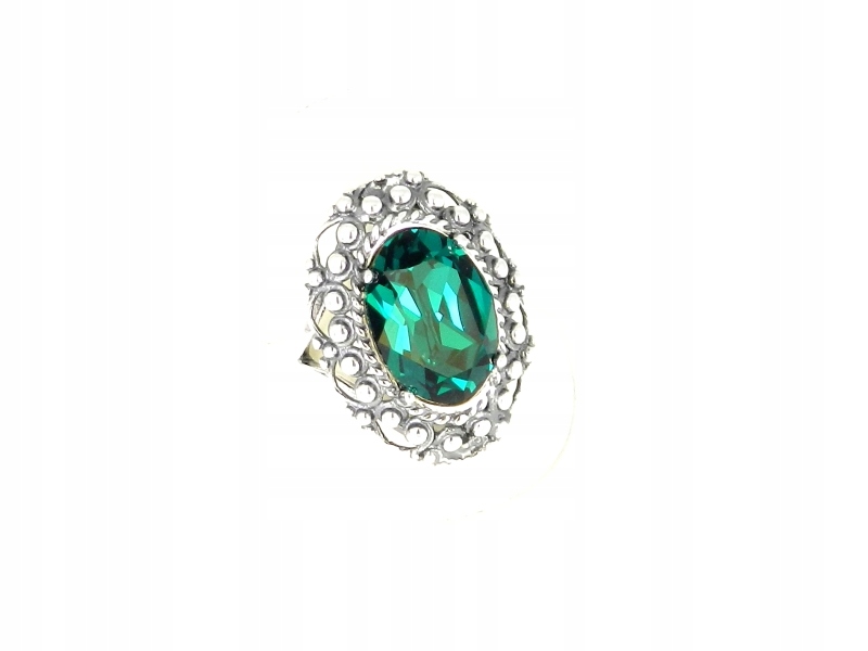 Prsteň Swarovski Emerald Crystal 23
