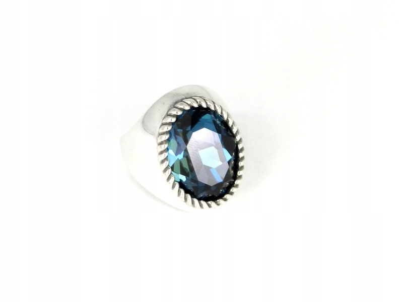 Swarovski krištáľ Montana Blue 16 prsteň