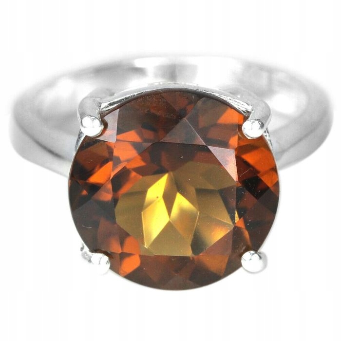 Prsteň dymového kremeňa so zirkónmi * diamond_pl