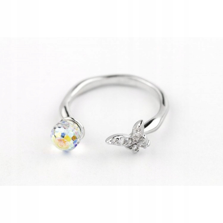 Prsteň s motýľom so krištáľom SWAROVSKI EU14 HIT