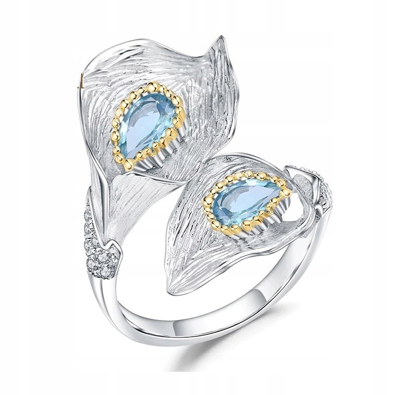 Kalie Open Ring s Topaz 1.33ct, striebro