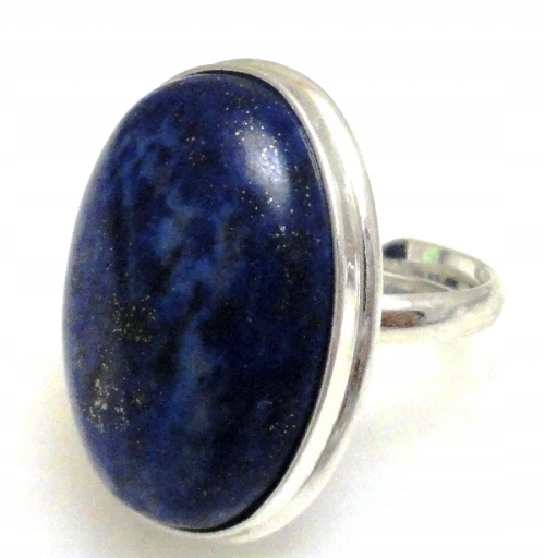 Strieborný nastaviteľný prsteň lapis lazuli