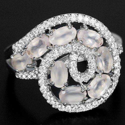 Krúžkové ružové kremenné zirkóny * diamencik_pl