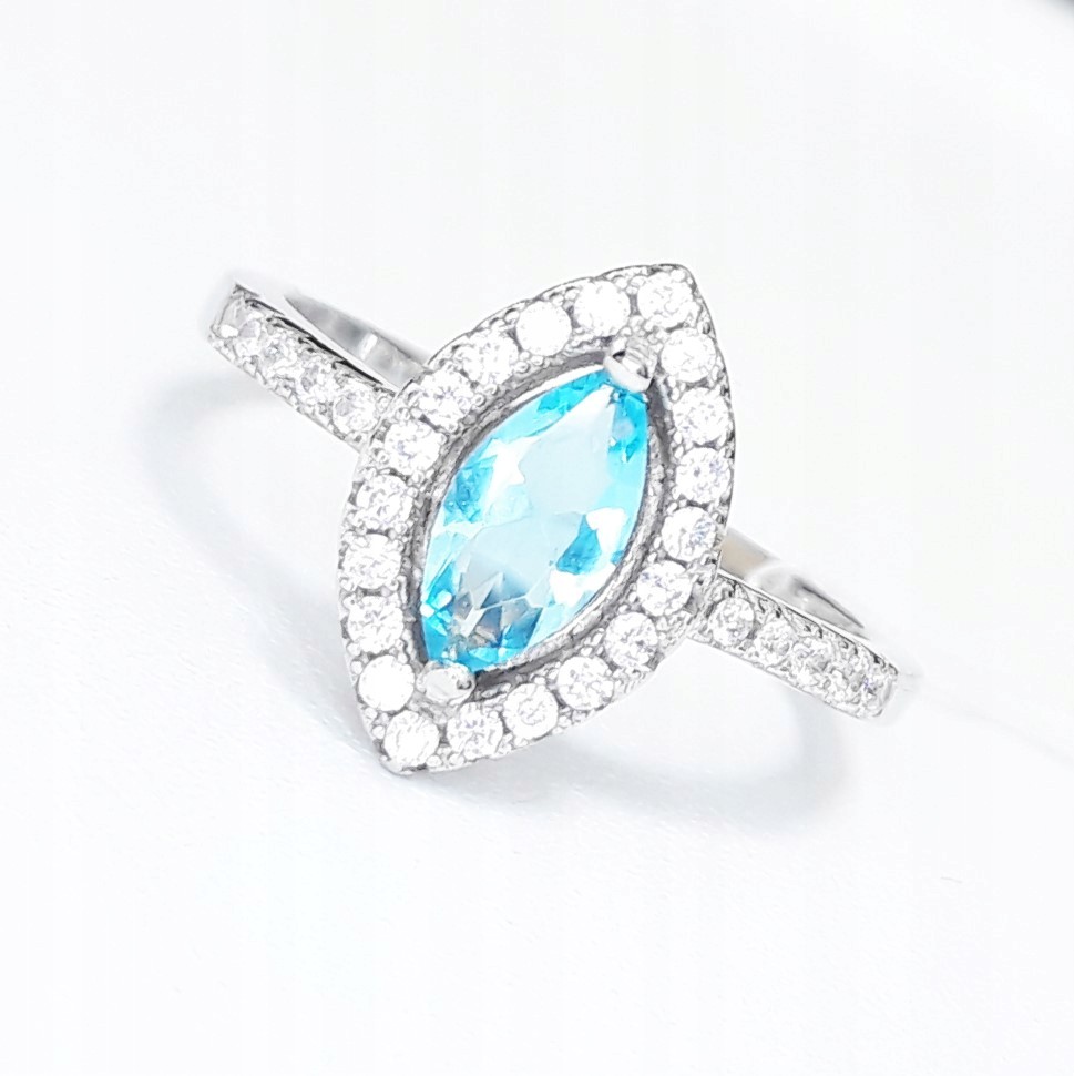 Strieborný (925) prsteň TOPAZ ZIRCONIA