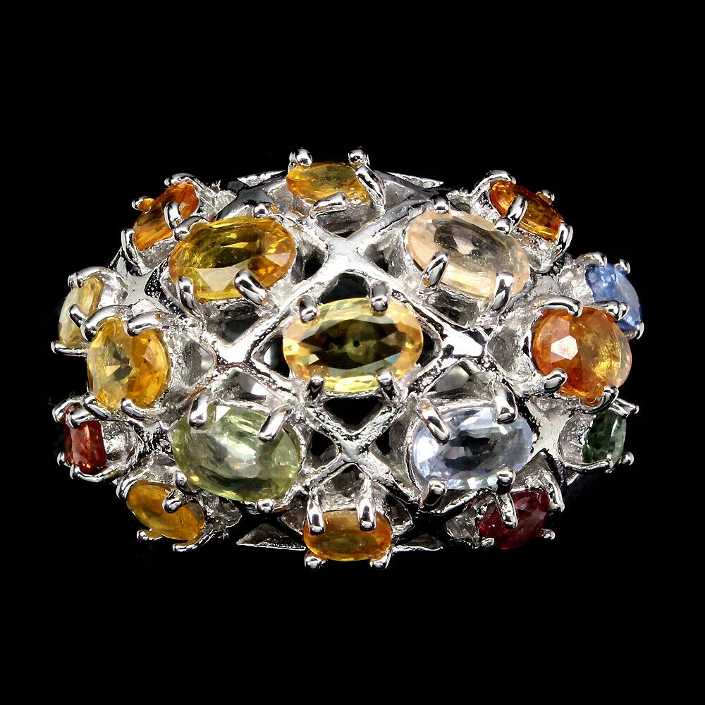 Prsteň Sapphires Songea, striebro 925, 16