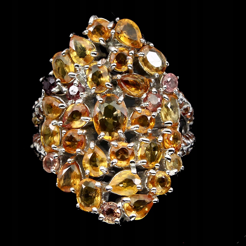 Prsteň Sapphires Songea v prírodnom striebre r16.5