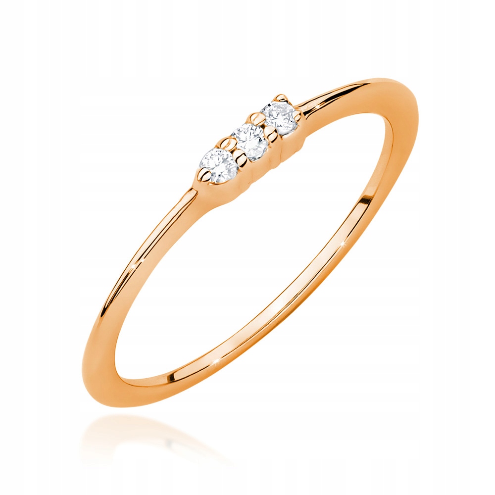Prsteň ROSE GOLD s diamantmi + gravírovanie