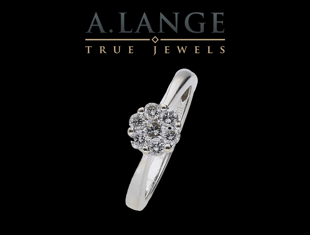 Prsteň s diamantmi 0,42 ct biele zlato str. 585
