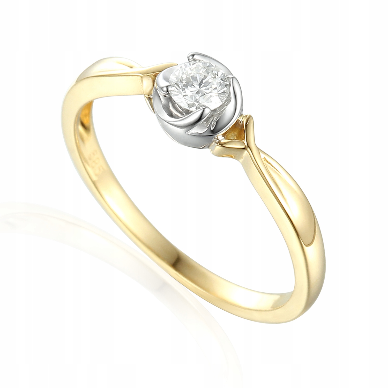Prsteň s diamantom 0,08 ct H / SI zlato 585 13