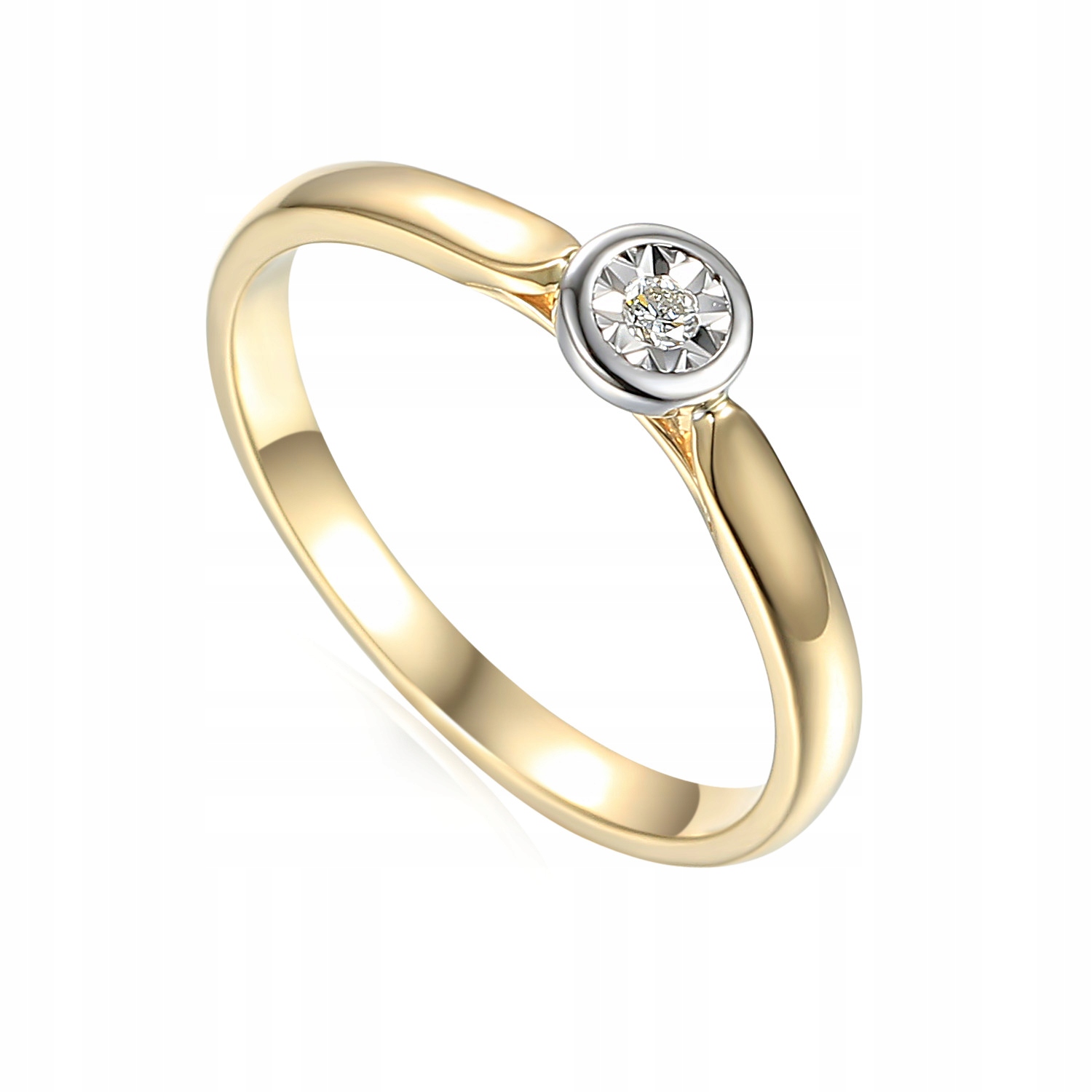 Prsteň s diamantom 0,09 ct H / SI zlato 585 14