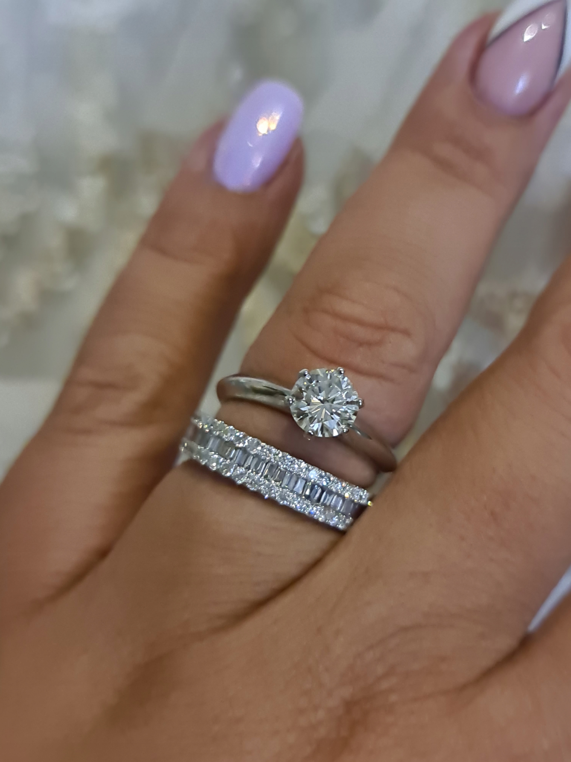 Diamantový prsteň 1,03 Ct VVS / J TIFFANY štýl
