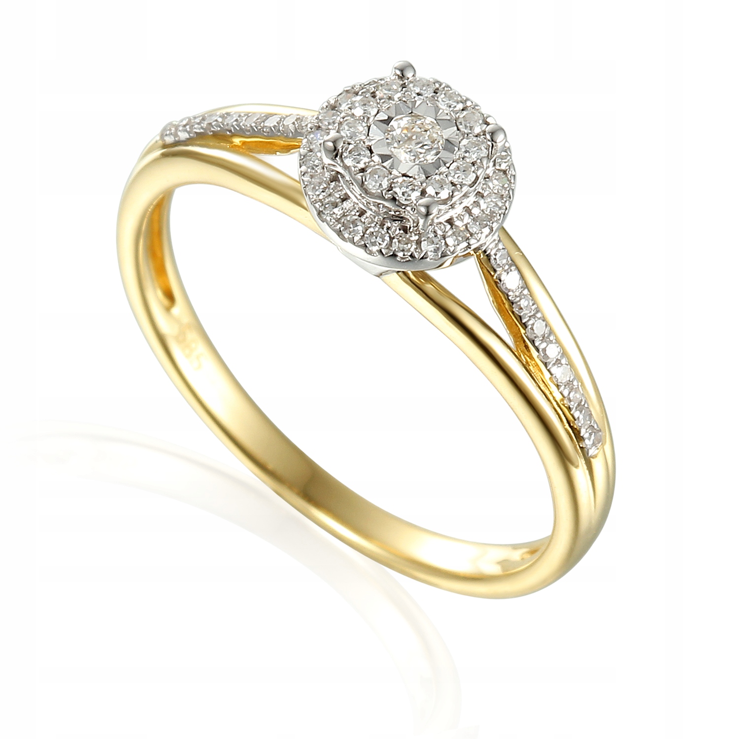 Prsteň s diamantom R55167 YW Arenart