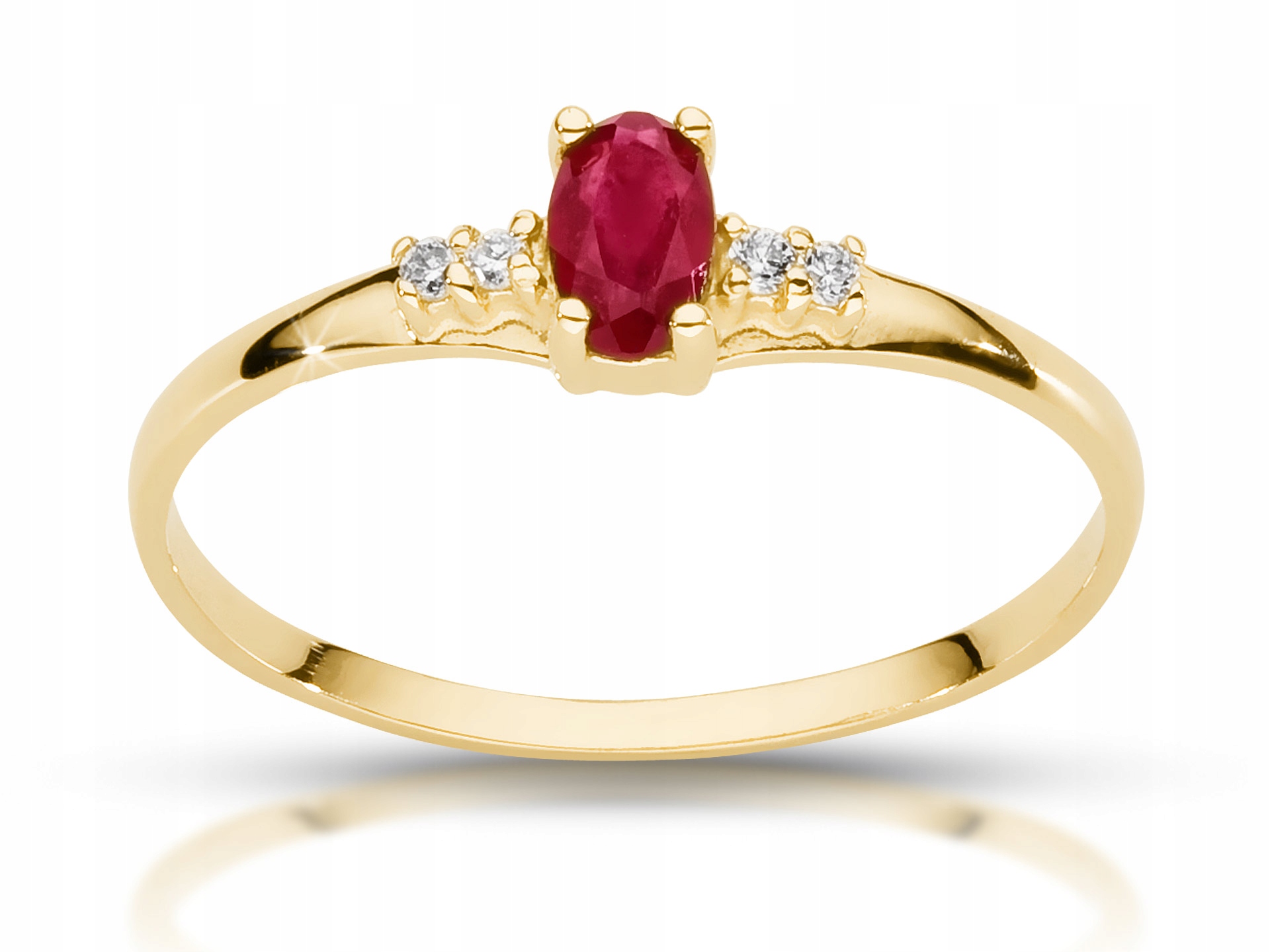 Rubínový a diamantový prsteň au 585 0,34ct