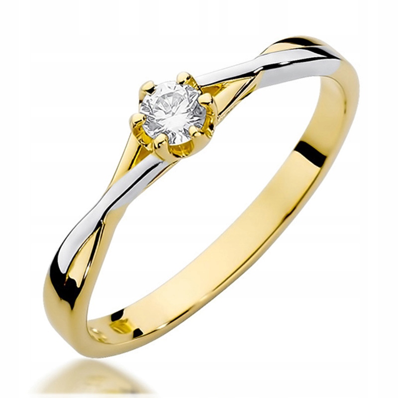 Kruhový spletený s veľkým diamantom 0,12 ct hit