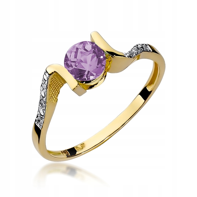 Zásnubný prsteň AMETHYST a diamanty 58514K