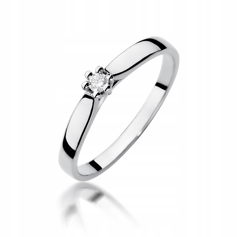 Zásnubný prsteň biele zlato diamant 0,04ct