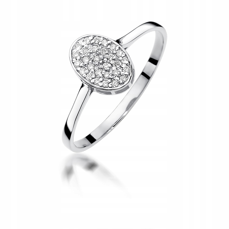 Zásnubný prsteň BRYLANT 0,14 ct biele zlato