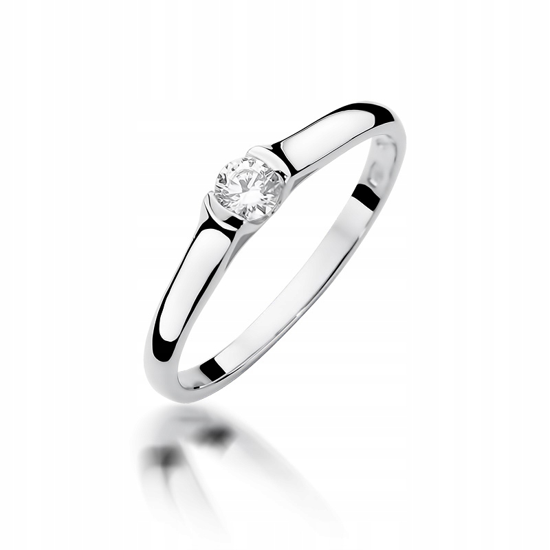 Zásnubný prsteň BRYLANT 0,15 ct biele zlato