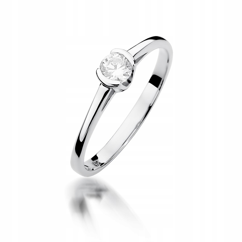 Proteínový kruhový diamant 0,23 ct biely zloty
