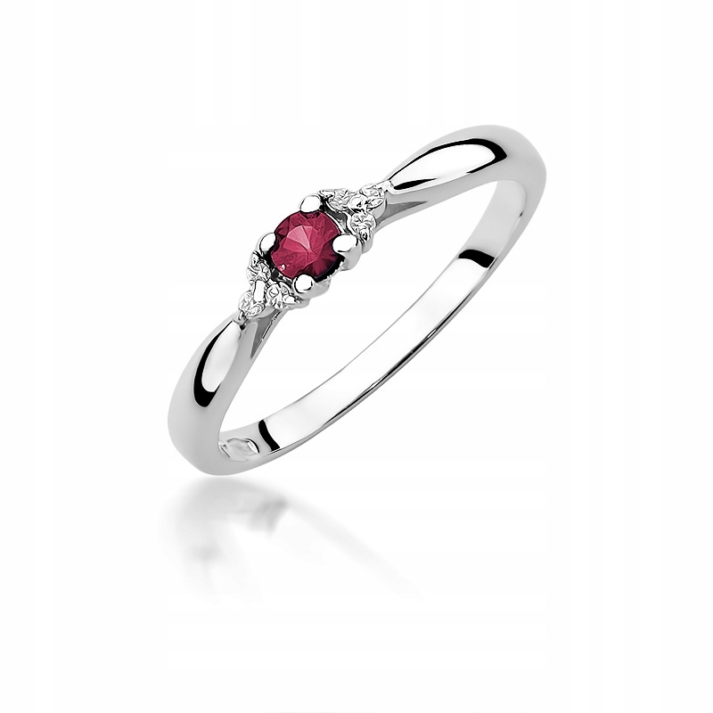Zásnubný prsteň BRYLANT Ruby White Gold