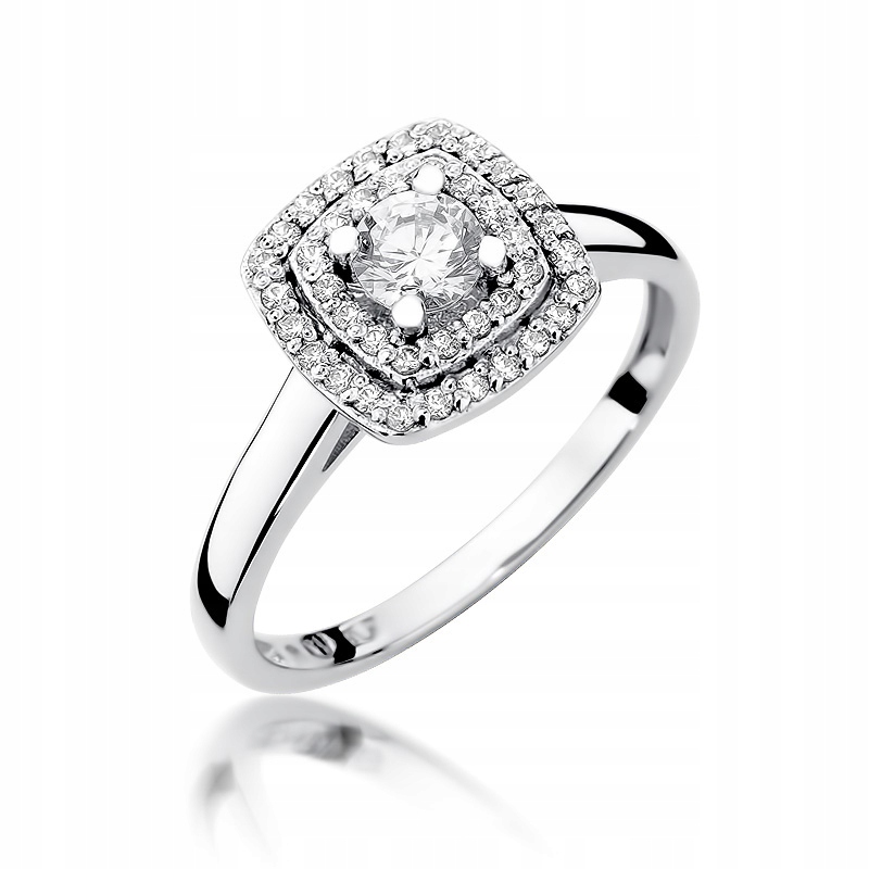 Proteínové zásnubné kruhové diamanty 0,50ct White Zloty