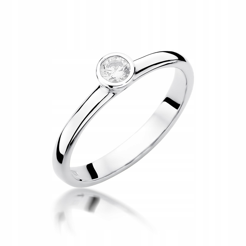 Zásnubný prsteň biele zlato diamant 0,15ct