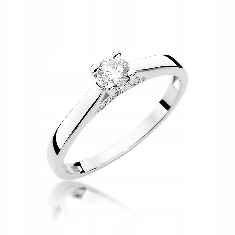 Zásnubný prsteň biele zlato diamant 0.30ct