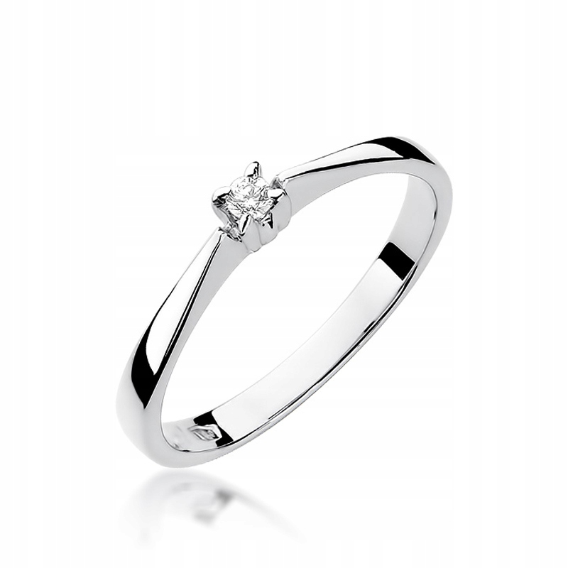 0.03ct diamantový zásnubný prsteň z bieleho zlata