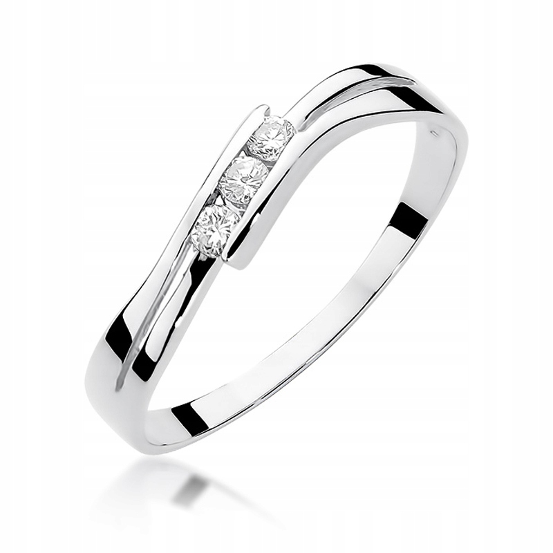 Proteínový kruhový diamant 0,12t biely zloty