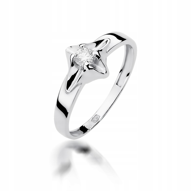 Diamantový zásnubný prsteň 0,12 ct biele zlato