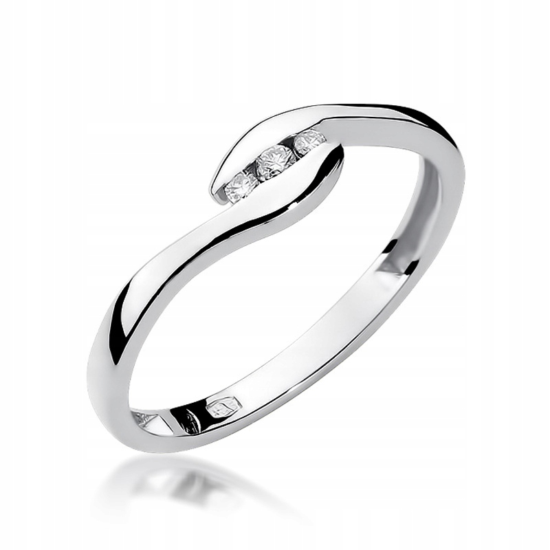 Ochranný krúžok diamantov 0,05 ct biely Pln