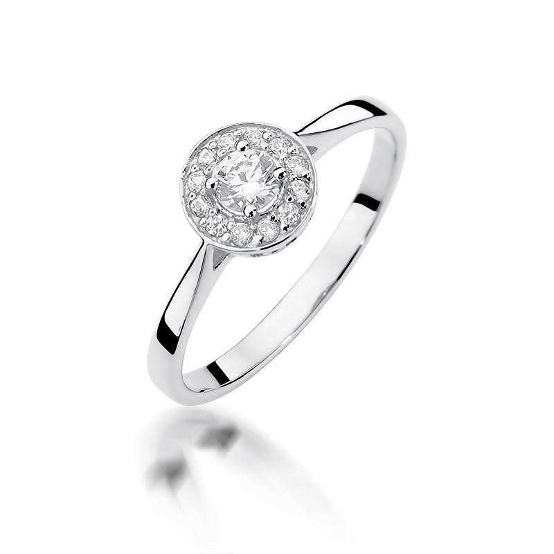 Proteínový kruh z diamantov 0,25 ct biely zloty