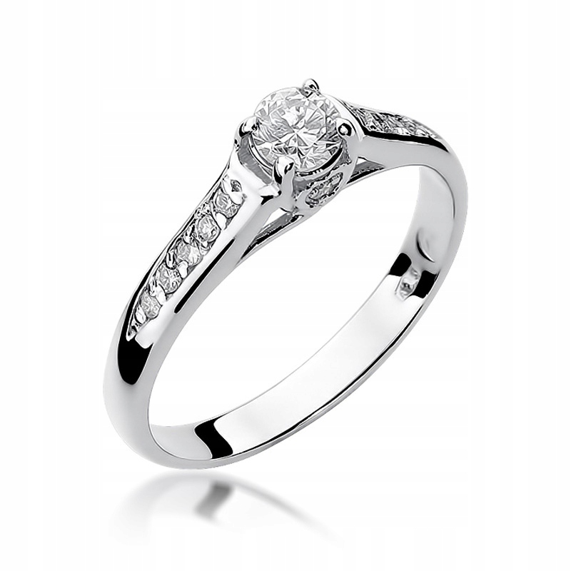 Proteínový kruh z diamantov 0,33 ct biely zloty