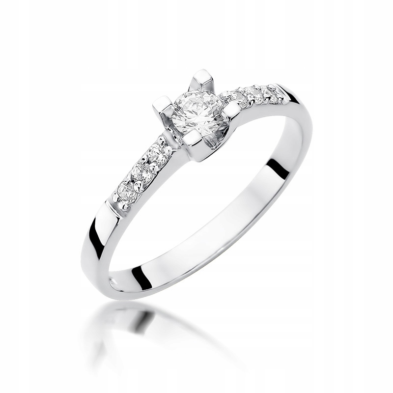 Proteínový kruh z diamantov 0,37ct biely zloty
