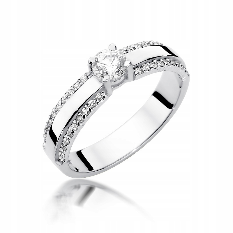 Ochranný krúžok diamantov 0,45 ct biely Pln