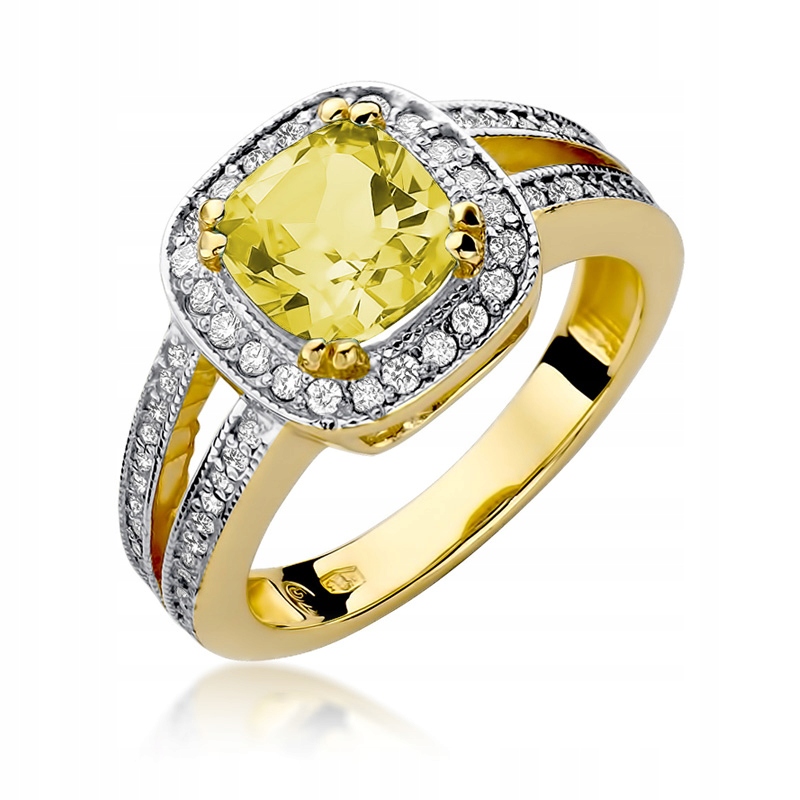 Zásnubný prsteň LEMON a diamanty 585 14K