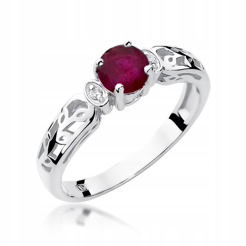 Zásnubný prsteň Ruby Brilliants z bieleho zlata