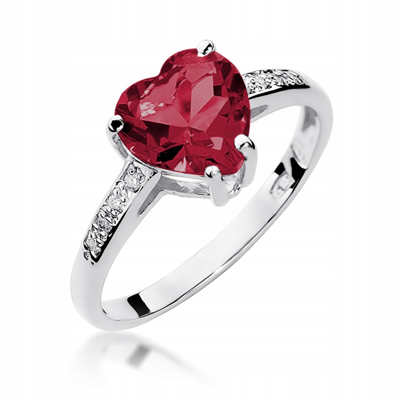 Zásnubný prsteň Ruby Diamonds SRDCE