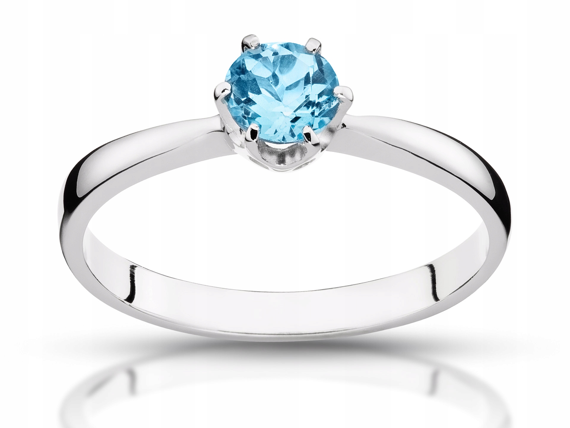 Zásnubný prsteň TOPAZ 0,50 ct biele zlato