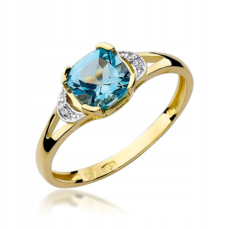 Zásnubný prsteň TOPAZ a diamanty 585 č. 927