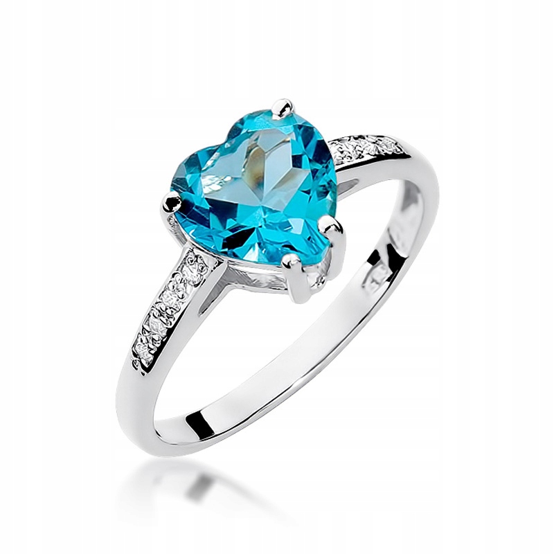 Zásnubný prsteň Topaz Diamonds SRDCE