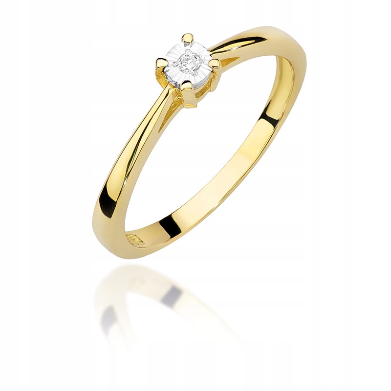 Diamantový zásnubný prsteň 0,02ct 585 14K